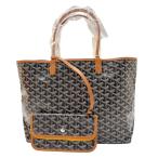 ショッピングゴヤール ゴヤール GOYARD サンルイPM ブラック　ナチュラル ゴヤールディンキャンバス トートバッグ ユニセックス 中古
