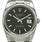 ロレックス ROLEX オイスターパーペチュアルデイト 115200 ブラック ステンレススチール 腕時計 メンズ 中古