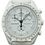 オメガ OMEGA スウォッチ ムーンウォッチ  スヌーピーコラボ SO33W700 ホワイト セラミック 腕時計 メンズ 中古