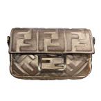 フェンディ FENDI ズッカ ミニバケット 8BS017 ゴールド レザー ショルダーバッグ レディース 中古