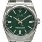 ロレックス ROLEX オイスターパーペチュアル36 126000 グリーン ステンレススチール 腕時計 メンズ 中古