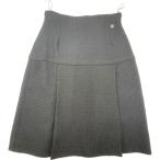 シャネル CHANEL ツイードスカート P38774 ブラック ウール スカート レディース 中古