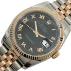 ロレックス ROLEX デイトジャスト36 D番 116231 ブラック文字盤 自動巻き メンズ 腕 ...