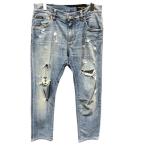 ドルチェ＆ガッバーナ Dolce & Gabbana ダメージデニムパンツ GY07CD ブルー コットン デニムパンツ メンズ 中古