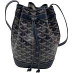 ショッピングゴヤール ゴヤール GOYARD プティクロ バケット ネイビー コーティングキャンバス ショルダーバッグ レディース 中古