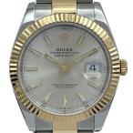 ロレックス ROLEX デイトジャスト41 126333 シルバー ゴールド/ステンレススチール 腕時計 メンズ 中古