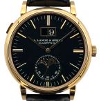 ランゲ＆ゾーネ A.LANGE&amp;SOHNE サクソニア・ムーンフェイズ LS3844AP ブラック ピンクゴールド 腕時計 メンズ 中古