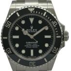 ロレックス ROLEX サブマリーナ ノンデイト 124060 ブラック ステンレススチール 腕時計 メンズ 中古