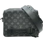  Louis * Vuitton LOUIS VUITTONs чай ma-* сумка "почтальонка" M45685 черный монограмма * Eclipse мужской б/у 