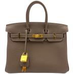 エルメス HERMES バーキン25 Z刻 エトゥープ ゴールド金具 トゴ ハンドバッグ レディース 中古