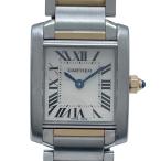 カルティエ Cartier タンク フランセーズ SM  W51007Q4 ホワイト YG/SS 腕時計 レディース 中古