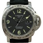 パネライ PANERAI ルミノールGMT フリンケ 世界1000本限定 PAM00029 ブラック ステンレススチール 腕時計 メンズ 中古