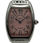 フランク・ミュラー FRANCK MULLER トノウカーベックス 1752QZ ピンク ステンレススチール 腕時計 レディース 中古