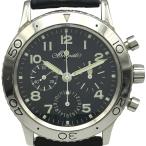 ブレゲ Breguet アエロナバル タイプXX 3800ST/92/9W6 ブラック ステンレススチール 腕時計 メンズ 中古