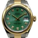 ロレックス ROLEX デイトジャスト 28 タペストリー 279163G ミントグリーン ゴールド/ステンレススチール  腕時計 レディース 中古
