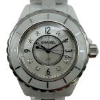 シャネル CHANEL J12 33MM H2422 ホワイトシェル セラミック/ステンレススチール 腕時計 レディース 中古