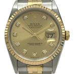 ロレックス ROLEX デイトジャスト 16233G シャンパンゴールド ゴールド/ステンレススチール 腕時計 メンズ 中古
