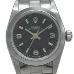 ロレックス ROLEX オイスターパーペチュアル 76080 ブラック ステンレススチール 腕時計 レディース 中古