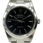 ロレックス ROLEX エアキング 14000 ブラック ステンレススチール 腕時計 ユニセックス 中古