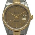 ロレックス ROLEX デイトジャスト 16233 ハウンドトゥース ゴールド/ステンレススチール 腕時計 メンズ 中古