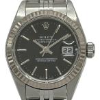 ロレックス ROLEX デイトジャスト 79174 ブラック ホワイトゴールド/ステンレススチール 腕時計 レディース 中古