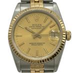 ロレックス ROLEX デイトジャスト 68273 シャンパン K18/ステンレススチール 腕時計 ユニセックス 中古