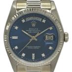 ロレックス ROLEX デイデイト 18039A ブルー ホワイトゴールド 腕時計 メンズ 中古