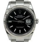 ロレックス ROLEX デイトジャスト 36 126234 ブラック ホワイトゴールド/ステンレススチール 腕時計 メンズ 中古