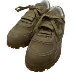 プラダ PRADA トライアングルロゴローカットスニーカー 1E709N ベージュ レザー スニーカー レディース 中古