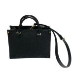 ルイ・ヴィトン LOUIS VUITTON オンザゴーPM M45653 ノワール モノグラムアンプラントレザー ハンドバッグ レディース 中古
