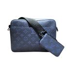 ルイ・ヴィトン LOUIS VUITTON デュオメッセンジャー M45730 モノグラムシャドウ モノグラムシャドウ ショルダーバッグ メンズ 中古