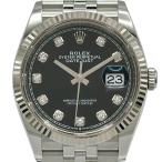 ロレックス ROLEX デイトジャスト36 126234G ブラック ホワイトゴールド/ステンレススチール 腕時計 メンズ 中古