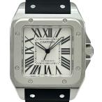 カルティエ Cartier サントス 100 LM サントス誕生100周年記念限定モデル　 W20073X8 シルバー ステンレススチール 腕時計 メンズ 中古