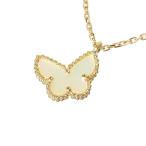 ヴァンクリーフ＆アーペル Van Cleef &amp; Arpels スウィート アルハンブラ パピヨン ネックレス K18YG マザーオブパール ジュエリー 中古