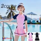 キッズ水着 女の子 セパレート ワンピース スクール水着キッズ 女子 ジュニア 高校生 中学生 小学生 パンツ パッド付き 紫外線対策 日やけ防止 おすすめ