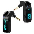 2.4G ワイヤレス ギター システム 8 チャンネル ギター トランスミッターとレシーバー ギター用 ブラック