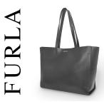 【超美品 ほぼ未使用】 フルラ FURLA ショルダートートバッグ ハンドバッグ 鞄 レザー 本革 ブラック 黒 レディース 大容量 シンプル 軽い