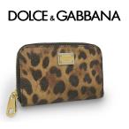ドルチェ＆ガッバーナ ドルガバ ラウンドファスナーコインケース 小銭入れ 財布 カードケース 小物 レオパード ブラウン メンズ レディース