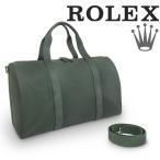  очень красивый товар почти не использовался Rolex ROLEX 2WAY сумка "Boston bag" путешествие сумка путешествие сумка парусина зеленый мужской женский большая вместимость большой 