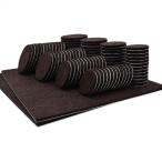 家具すべーる 椅子 テーブル足カバー いすの足カバー すべりどめマット 家具保護パッド ブラック 48個円形＋3枚方形