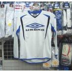 アンブロ かっこいい 長袖 白×青 ホワイト×ブルー 150cm ジュニア キッズ 子供 umbro UBA7746J 新品 レトロ  即決価格