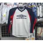 アンブロ かっこいい 長袖 白×紺 ホワイト×ネイビー 150cm ジュニア キッズ 子供 umbro UBA7747J 新品 レトロ  即決価格