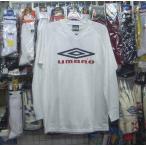 アンブロ シンプル長袖シャツWNV 白×紺 ホワイト×ネイビー140cm ジュニア キッズ 子供 umbro UBA7748J 新品 レトロ