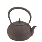 ショッピング南部鉄瓶 【南部鉄器】鉄瓶 梔子（くちなし） 小 Φ15xH18cm 約1.2L【IH対応】 IKENAGA/池永鉄工 伝統的あられ文様