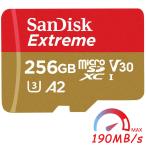 SanDisk マイクロSDカード microSDXC 256GB A2 Extreme UHS-I サンディスク U3 R_190MB/s W_130MB/s Switch対応 海外パッケージ 正規品