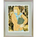 斎藤三郎　「パリジェンヌ」　リトグラフ　HC　【人物】