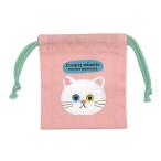 E.minette Mini Mini мешочек .. розовый белый кошка бардачок ткань кошелек кейс cosme подарок модный подарок кошка смешанные товары кошка рисунок 