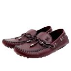  прекрасный товар Louis Vuitton LV Logo обувь для вождения Loafer мужской вино 7.5 кожа мокасины панель туфли без застежки LOUIS VUITTON