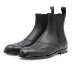 [ превосходный товар ]BOTTEGA VENETA Bottega * Veneta ботинки кожа wing chip со вставкой из резинки medali on обувь мужской 40 1/2 чёрный сделано в Италии 