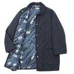 【SALE】Salvatore Ferragamo サルヴァトーレ フェラガモ コート キルティング ロゴ ボタン ガンチーニ 花 アウター レディース L 紺 伊製